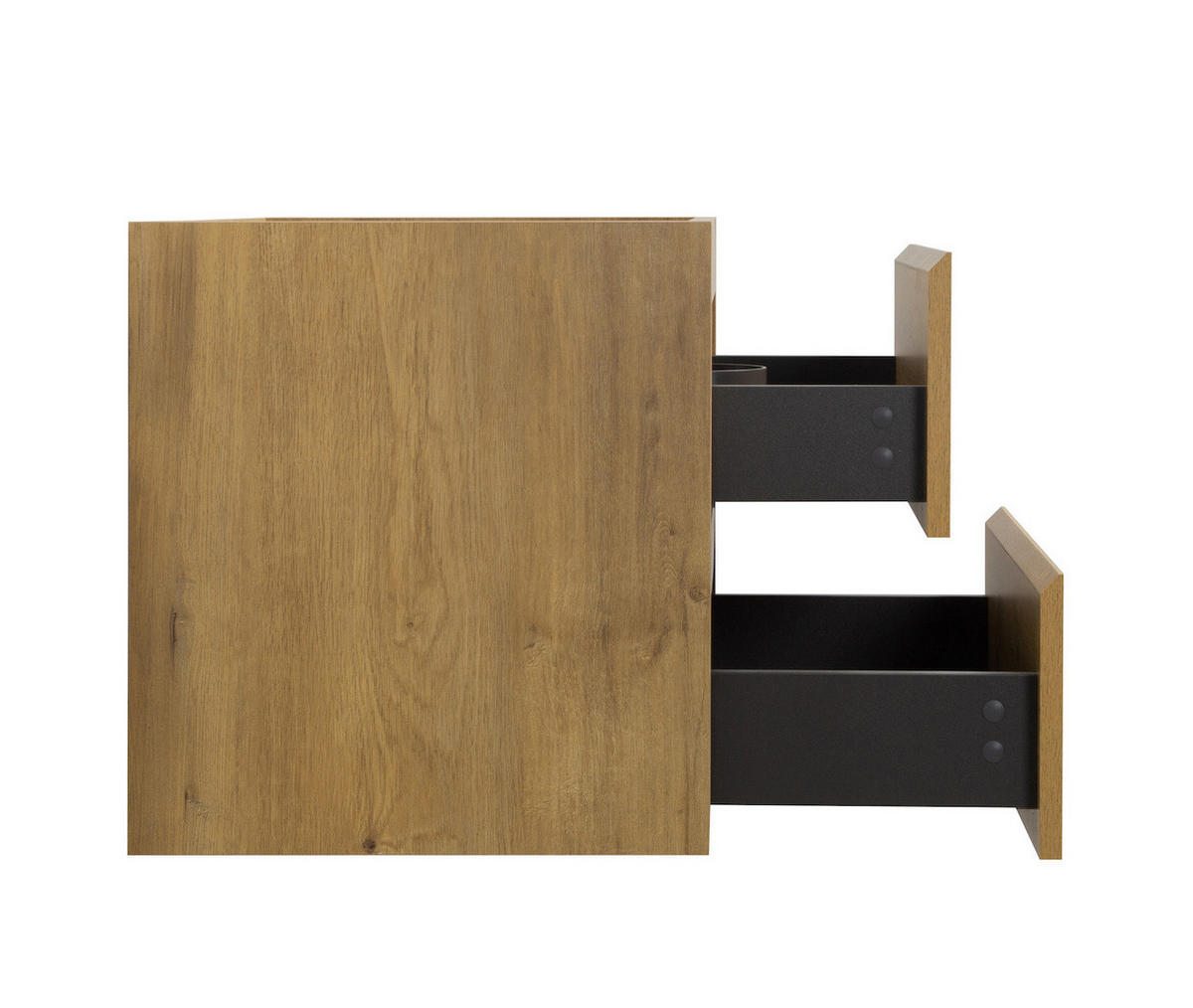 WASCHBECKENUNTERSCHRANK Angela 2 Schubladen Eiche - 60 x 48 x 50 cm - Eichefarben, Holz (60/50/48cm) - Badplaats