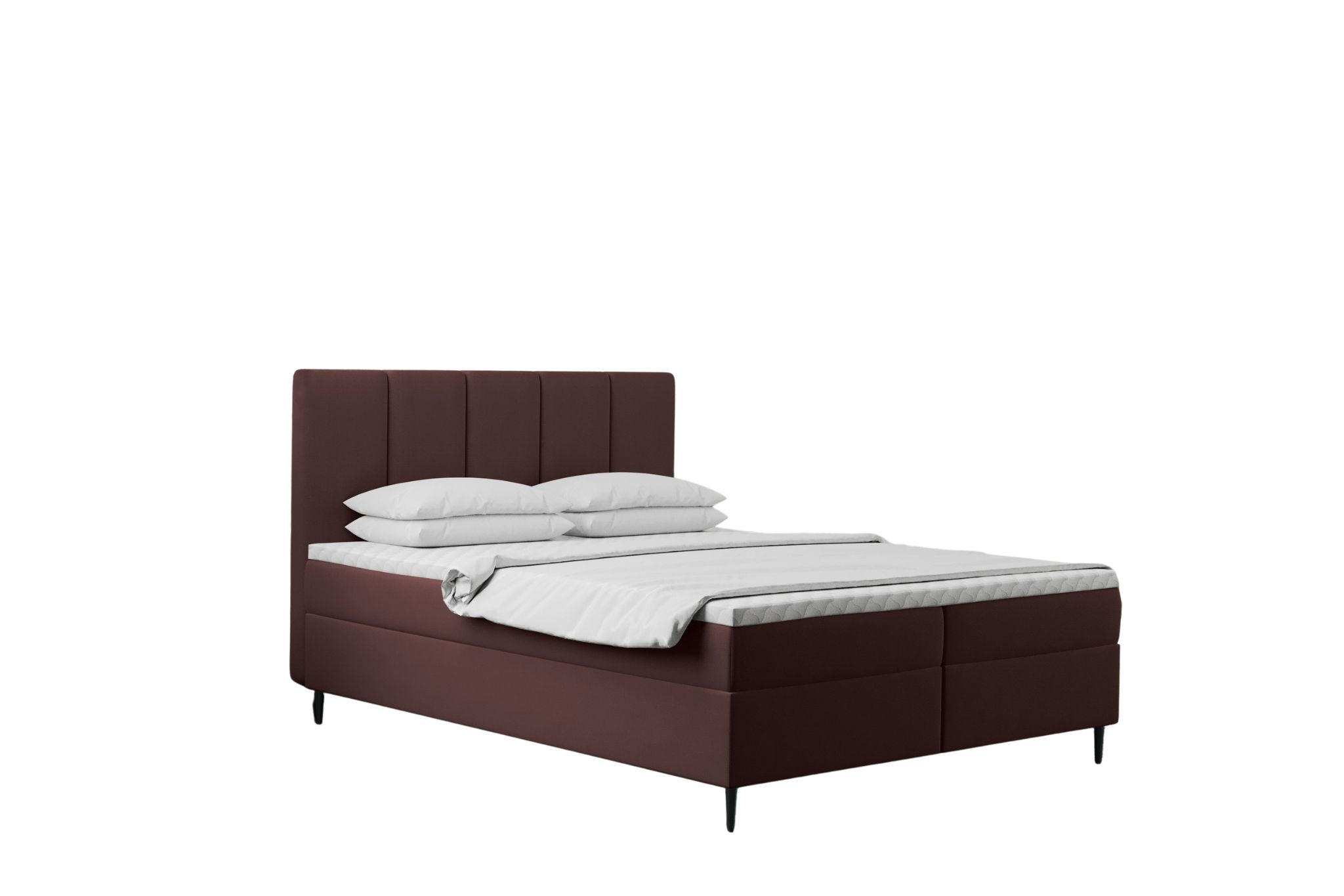 BOXBETT Mit Bettkasten Und Matratze POEL Violett 120x200 cm H3-Bonell - Mooreichefarben/Violett, Holz/Holzwerkstoff (120/200cm) - Kaiser Möbel