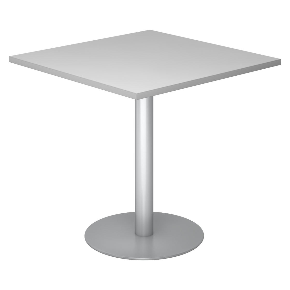 PAUSENTISCH eckig STF 80/80/74,5 cm in Grau/Silberfarben - Silberfarben/Grau, Holzwerkstoff (80/80/74.5cm) - bümö