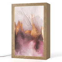 STOLNÍ LAMPA Fialová - abstraktní - barva - zlatá 20x30 cm - barva baltimore, kompozitní dřevo (8/20/30cm) - OnlyWow