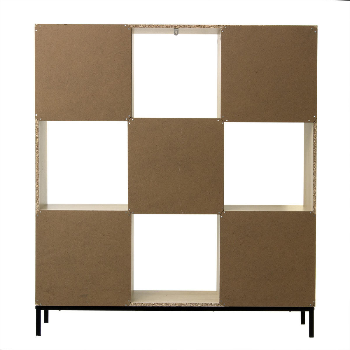 REGAL mit 9 Fächern und Metallfüßen - Apfelbaumfarben, Holzwerkstoff (29.8/103.3/93.5cm) - Calicosy