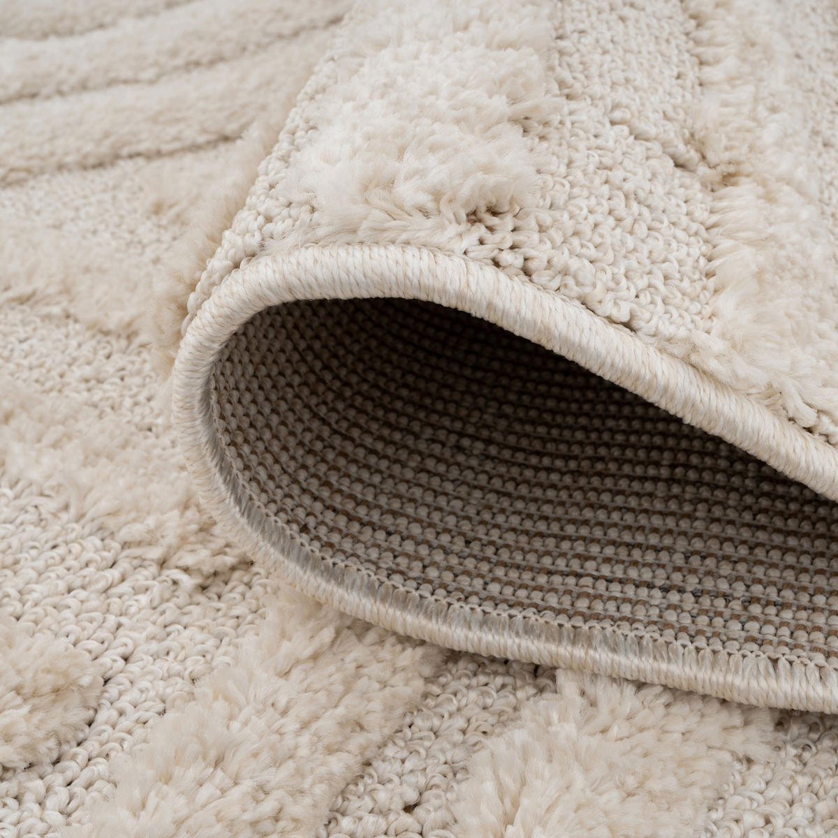 WEBTEPPICH Bow Beige - Beige, Textil (120/170cm) - Kukoon Rugs