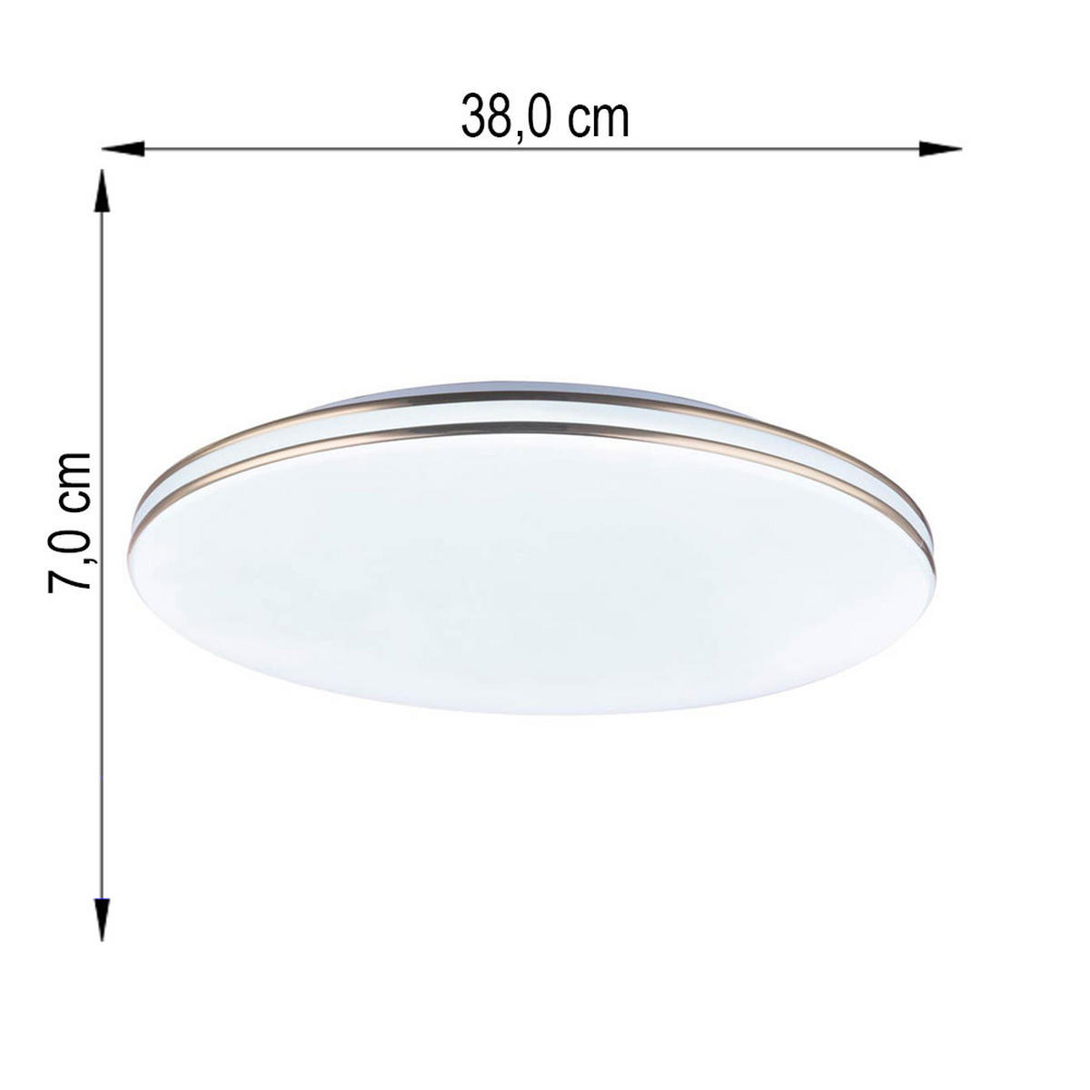 LED DECKENLEUCHTE Pierre Weiß Metall - Weiß, Metall (37/37/8cm) - Globo Lighting