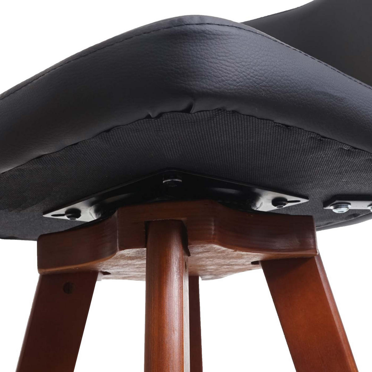 BARHOCKER 2er-Set drehbar mit Lehne Sitzhöhe 72cm Holz Kunstleder drehbar Schwarz - Schwarz, Kunststoff (39/105/45cm) - PROREGAL