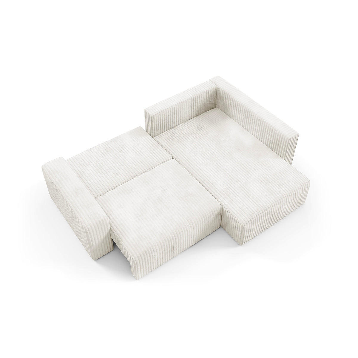 ECKSOFA Angela 4 Sitzplätze Weiß - Weiß, Holz (245/182cm) - Petits-meubles
