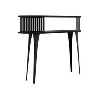 KONSOLENTISCH Roenni Oval - Schwarz, Holzwerkstoff/Metall (100/25/86cm) - MIRJAN24
