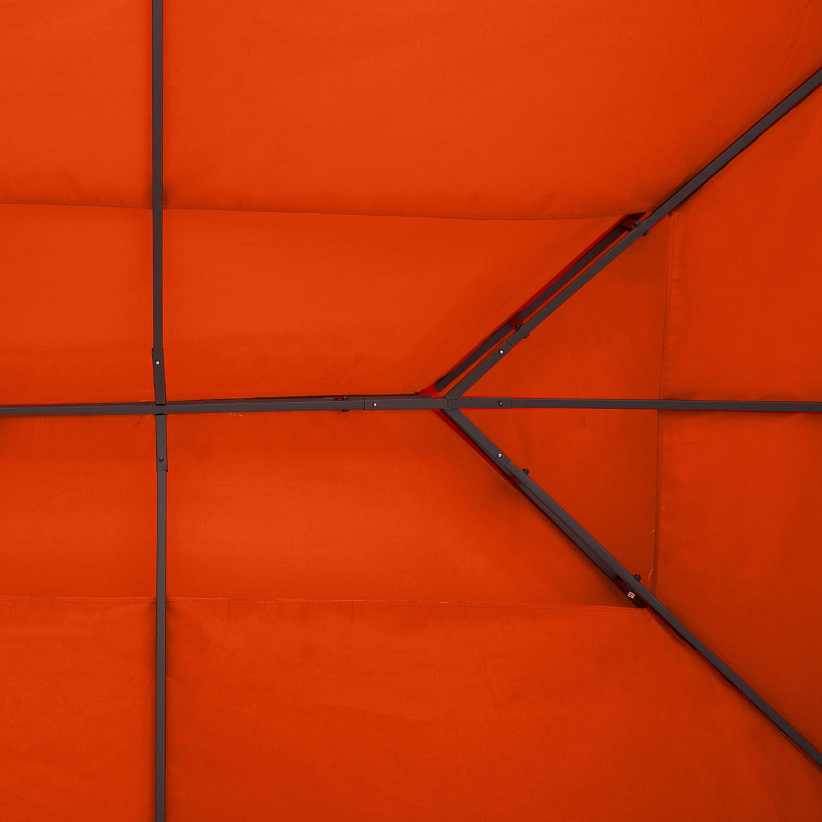PAVILLONDACH, Polyester, Rostrot - Rot, Kunststoff (400/20/300cm) - Outsunny