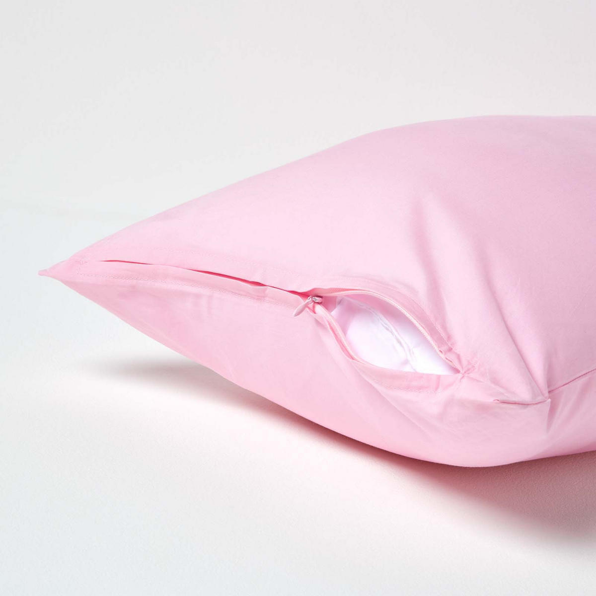 KISSENBEZUG Perkal, Ägyptische Baumwolle, Fadendichte 200 - Rosa, Textil (40/80cm) - Homescapes