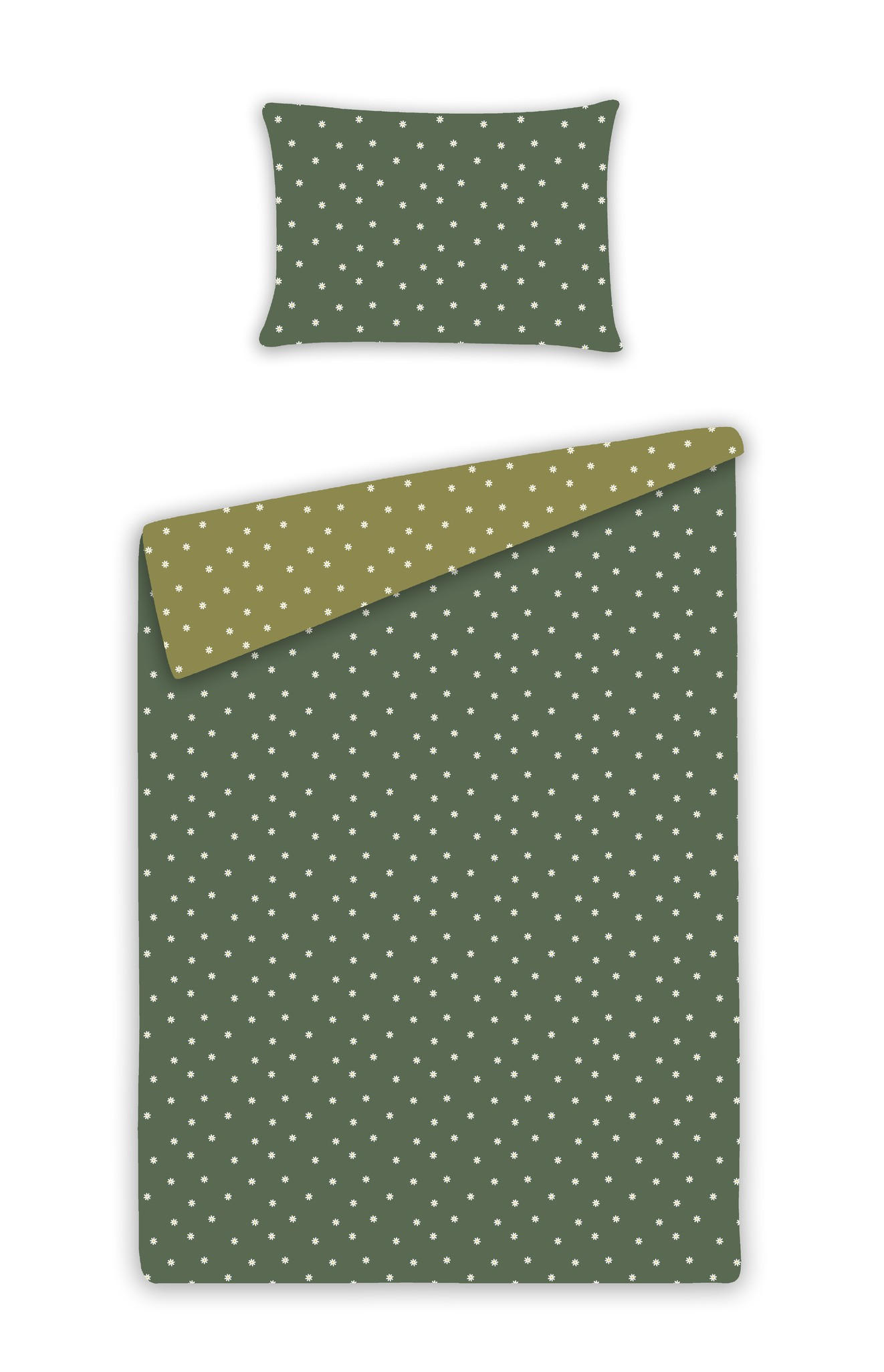BETTWÄSCHE Dilo - Dunkelgrün, Textil (100/135cm) - home&you