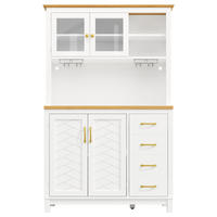 BUFFETSCHRANK Linea Weiß 105.5/40/180 cm - Weiß, Holz (105.5/180/40cm) - PANGIVO