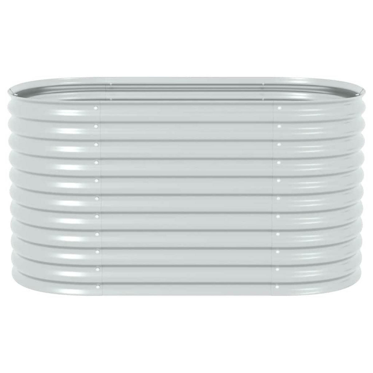 HOCHBEET 160/80/81 cm, aus Verzinkter Stahl, Silber - Silberfarben, Metall (80/81/160cm) - vidaXL