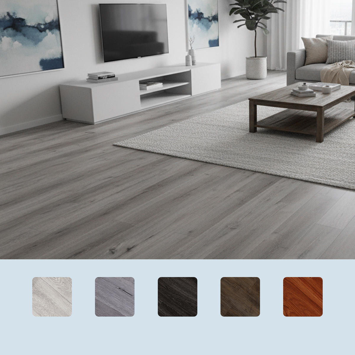 PVC Bodenbelag - Grau, Kunststoff/Stein (1.8/91/15cm) - Relaxdays