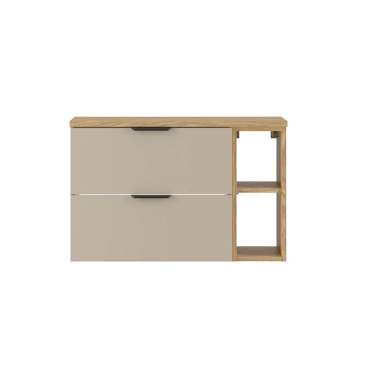 WASCHTISCHUNTERSCHRANK 80.6cm Astrid Kaschmir und Holz - Beige, Holzwerkstoff (80.6/52.2/46.5cm) - Petits-meubles