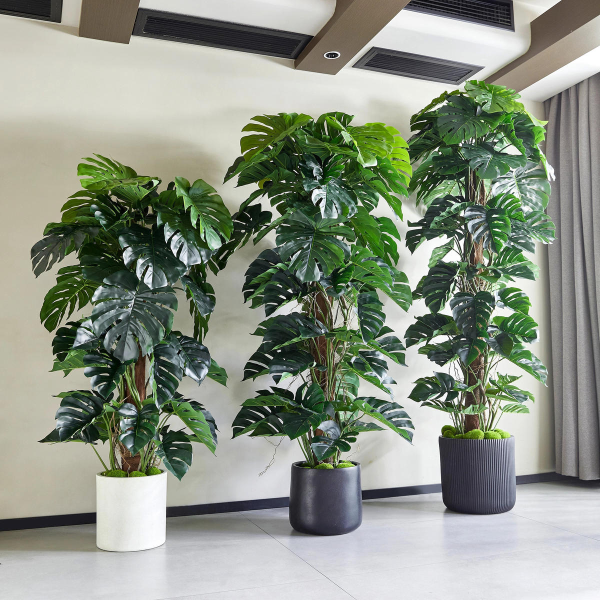 KUNSTPFLANZE Künstlicher Split-Philodendron – Zephira 160 cm - Grün, Kunststoff (160cm) - aplanta