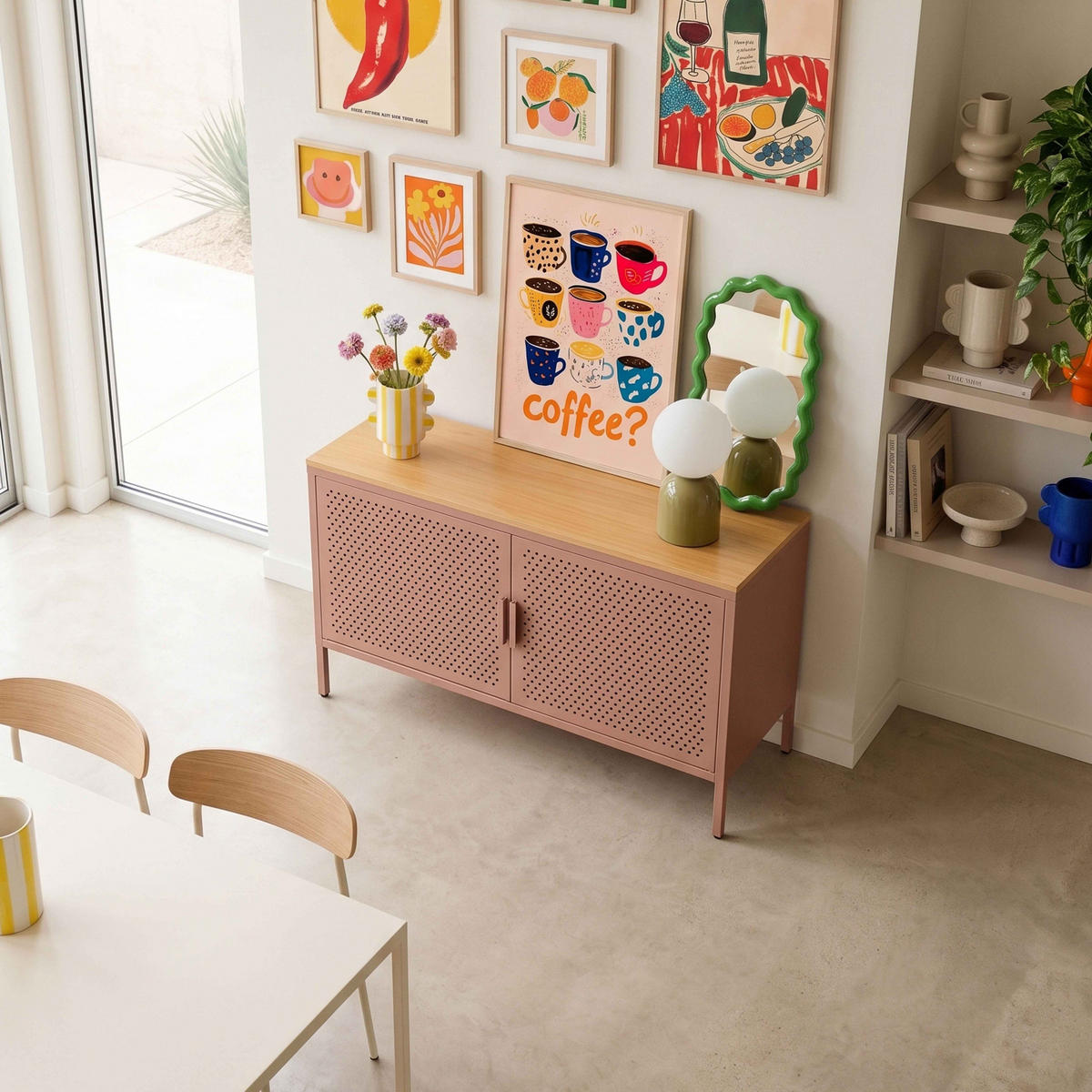 SIDEBOARD 100 cm, Braun - Braun, Metall (100/60/40cm) - Oviala