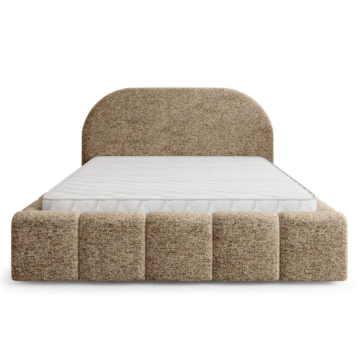 POLSTERBETT FLUSSO 180x200 cm mit Bettkästen - Beige - Beige, Holz (180/200cm) - MASSENO