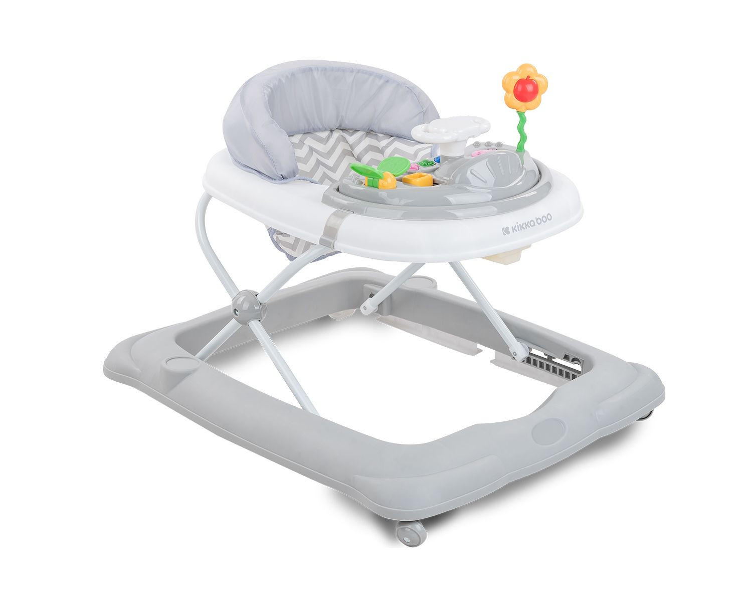 LAUFLERNHILFE Misty grau weiss klappbar, 3-fach höhenverstellbar, Spielcenter - Grau, Kunststoff (60/50/60cm) - Kikka boo