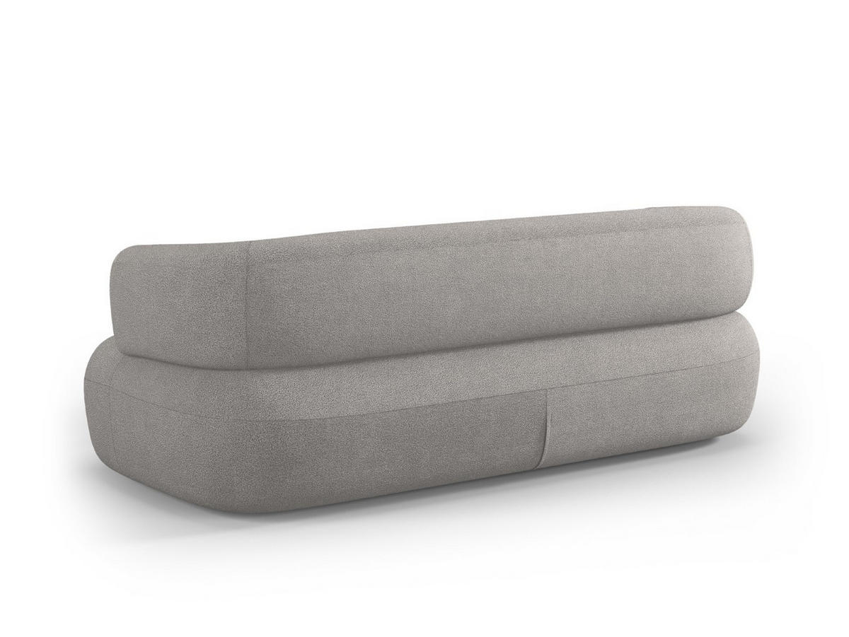 SOFA Jenny aus Boucle hellgrau 3 Sitzplätze - Hellgrau, Textil (90/73/178cm) - Micadoni