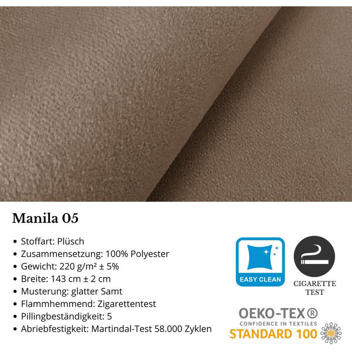 ECKSCHLAFSOFA Teramo braun - Schwarz/Braun, Kunststoff/Textil (235/150cm) - Beautysofa