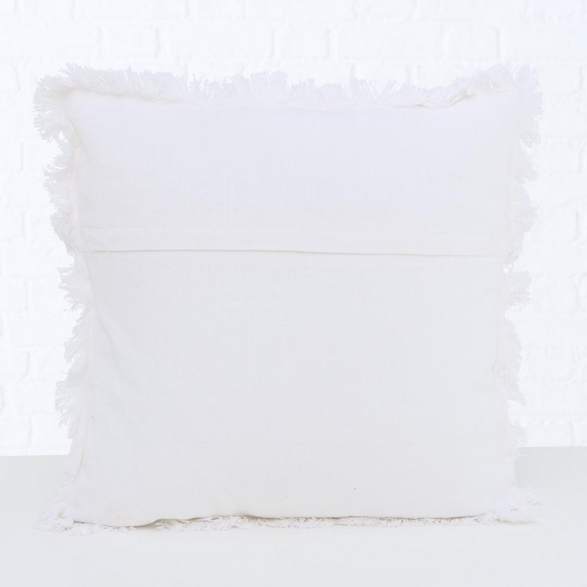 DEKOKISSEN aus Baumwolle Lenea 45/45/4 cm - Weiß, Naturmaterialen (45/45cm) - Boltze Home