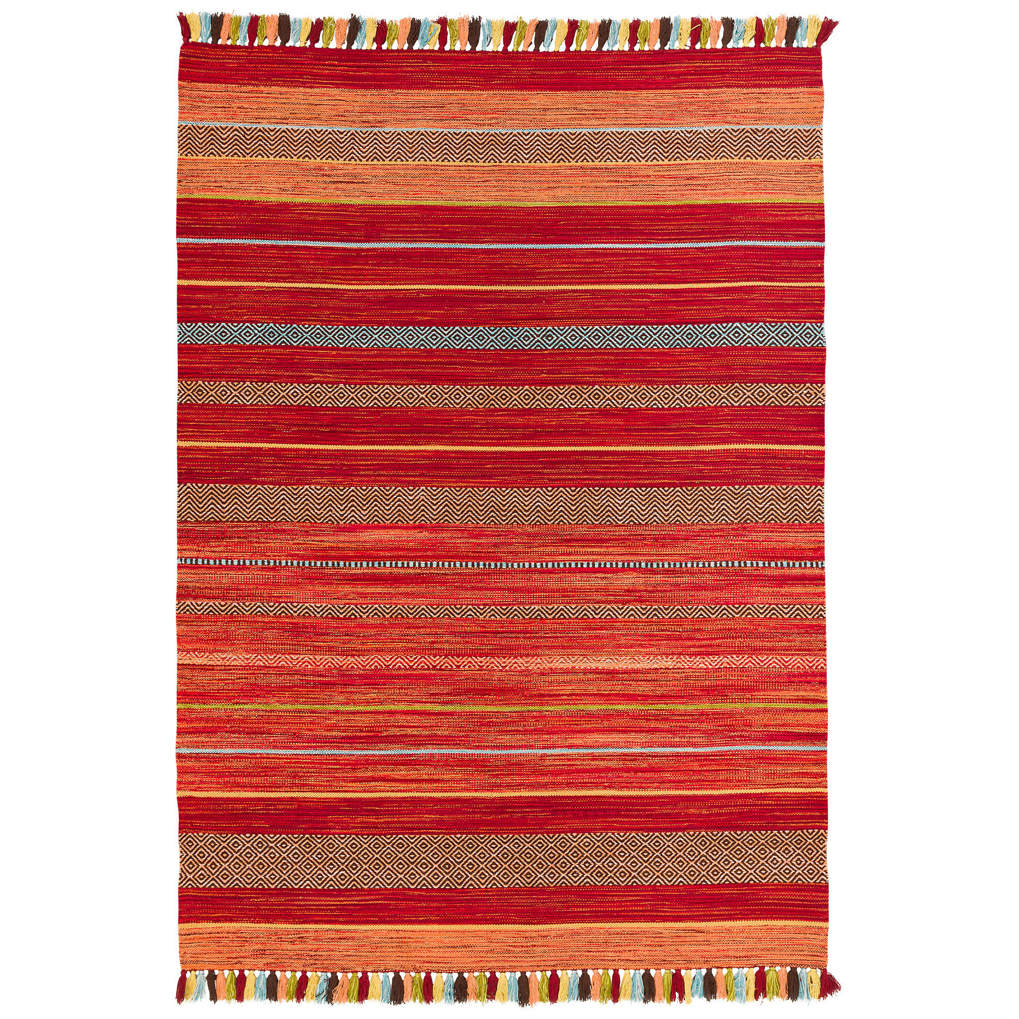 NATUR TEPPICH KELIM KALLEEN - Rot, Textil (90/160cm) - Pergamon