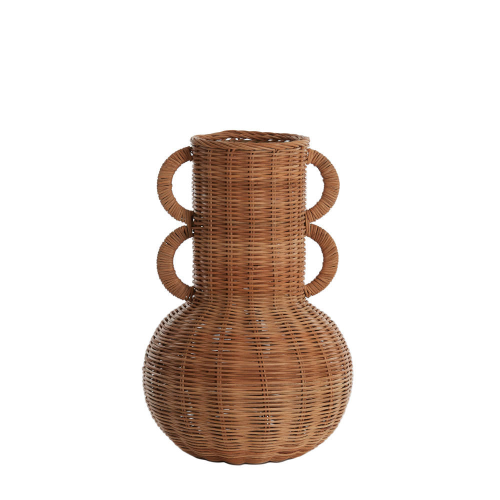 VASE Naleah - Braun - 25/25/38 cm - Braun, Naturmaterialien (38cm) - Light & Living