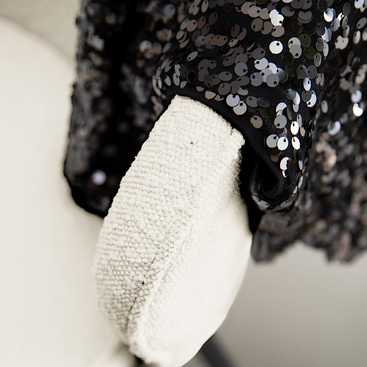 BARHOCKER - 2er-Set - Schwarz/Weiß, Kunststoff/Textil (49/97/53cm) - home24