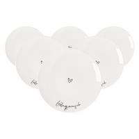 FRÜHSTÜCKSTELLER LIEBLINGSMENSCH Statement weiß ø 21,2 cm 6er Set - Weiß, Keramik (21.2cm) - Villeroy & Boch