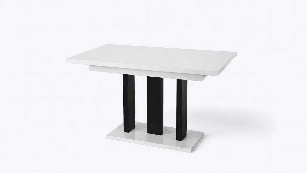 ESSTISCH Appia ausziehbar bis 210 cm - Weiß Hochglanz, Holzwerkstoff (130/80/76cm) - Endo-Moebel