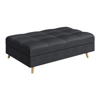 HOCKER Lorine Mikrofaser Anthrazit - Anthrazit, Textil (118/40/73cm) - S-Style Möbel