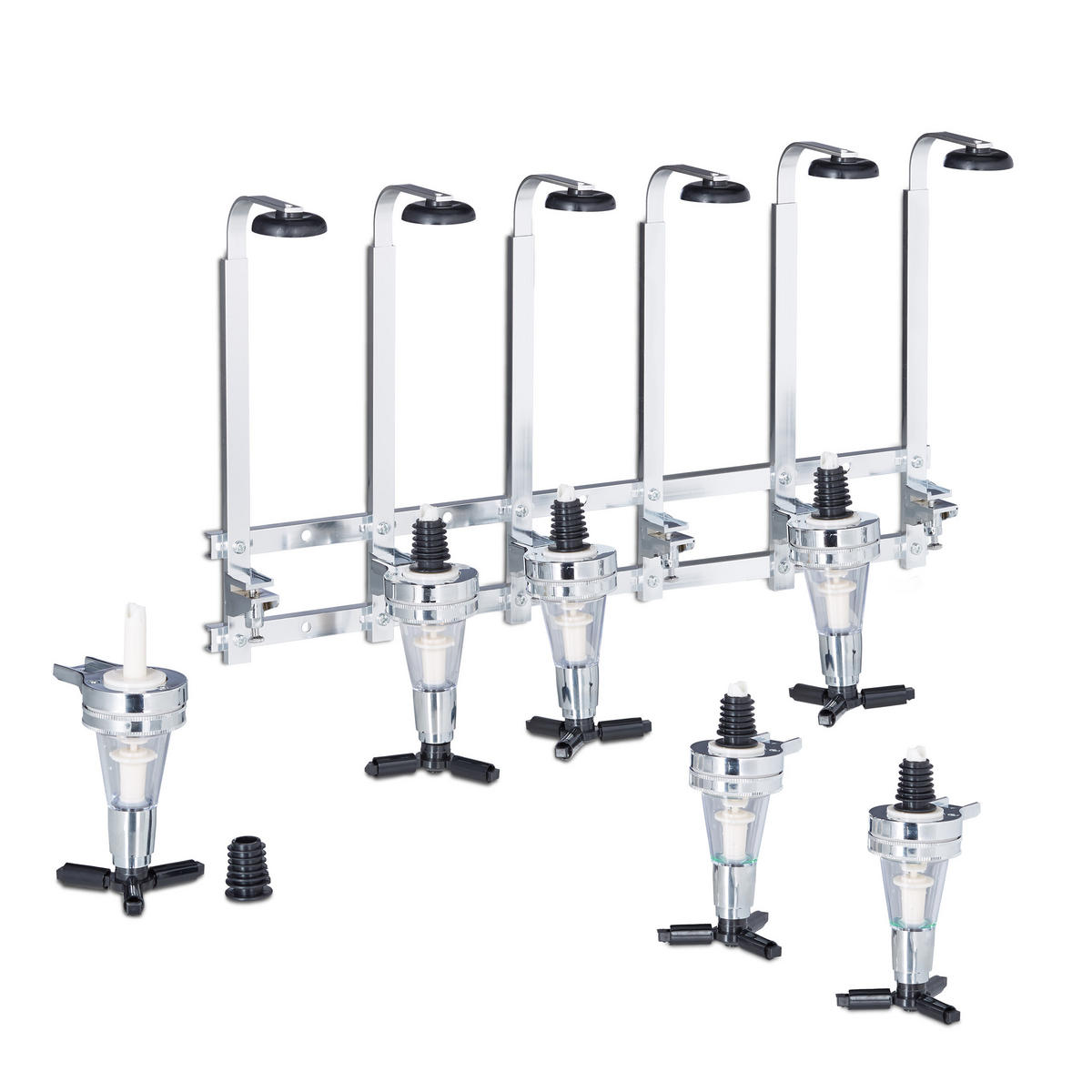 BARBUTLER - strieborná, kov/plast (53/36/11cm) - Relaxdays