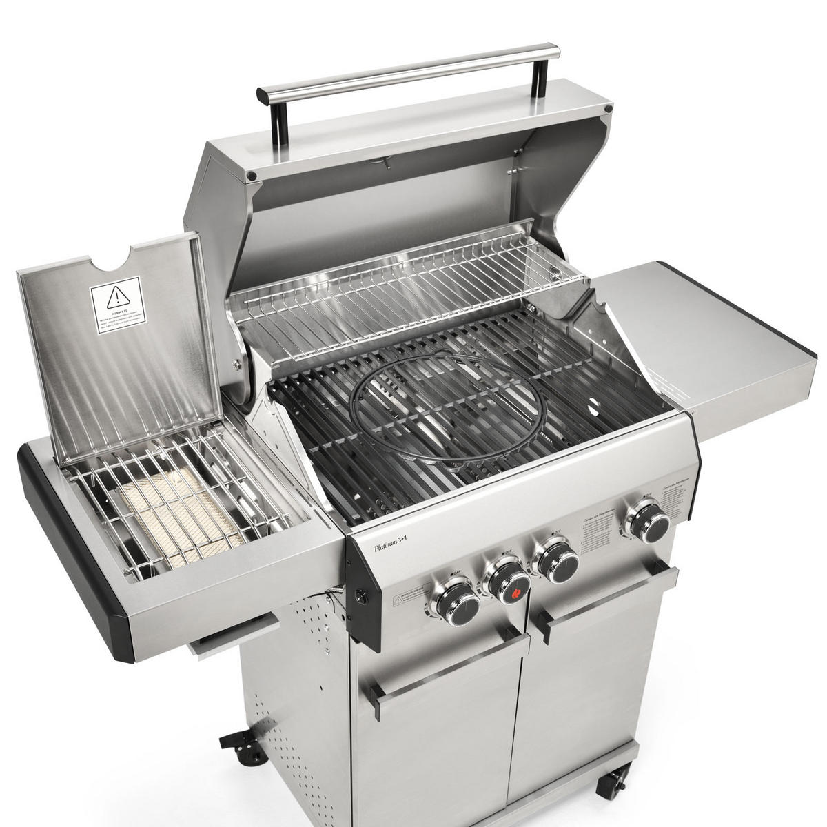GASGRILL PLATINUM 3+1 - Silberfarben, Metall (129/117/54cm) - TAINO