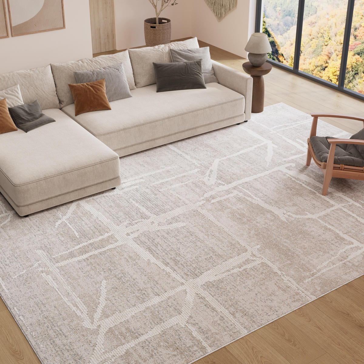 TEPPICH TREND Creme 140/200 cm - Creme, Textil (140/200cm) - Tapiso