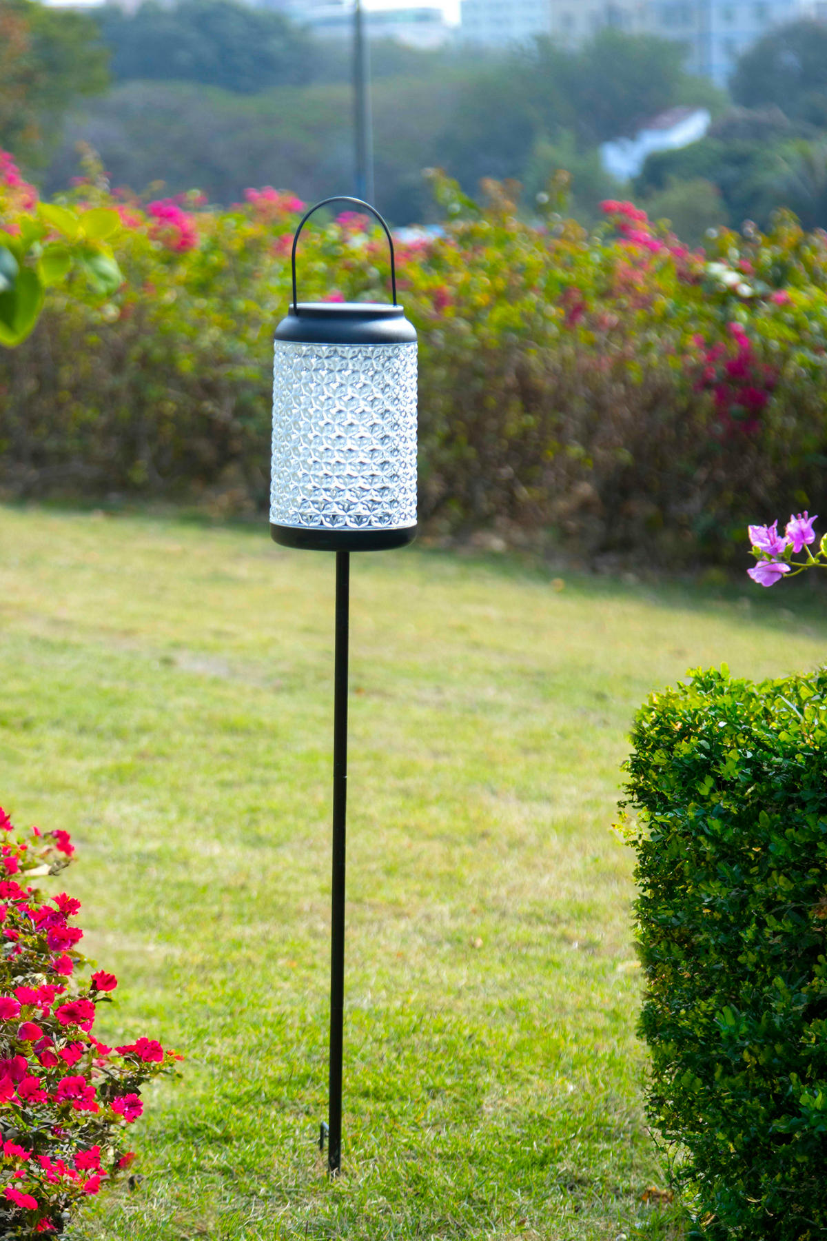LED-SOLAR-GARTENLEUCHTE Tischleuchte schwarz - Weiß, Kunststoff (5/5/5cm) - Northpoint