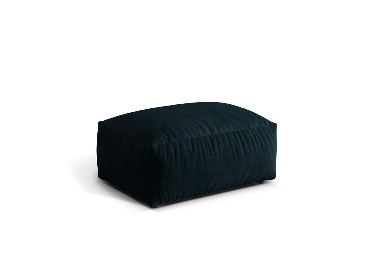 POUF Martina aus Samt dunkel petrol - Petrol, Textil (65/44/95cm) - Micadoni
