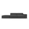 SOFA Jodie aus Samt grau 3 Sitzplätze - Grau, Textil (262/70/102cm) - Micadoni