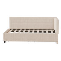 KINDERBETT 90/200 cm DE-01911, in Beige, mit Sofafunktion und 2 Schubladen - Beige, Holzwerkstoff (90/200cm) - ComfortXL