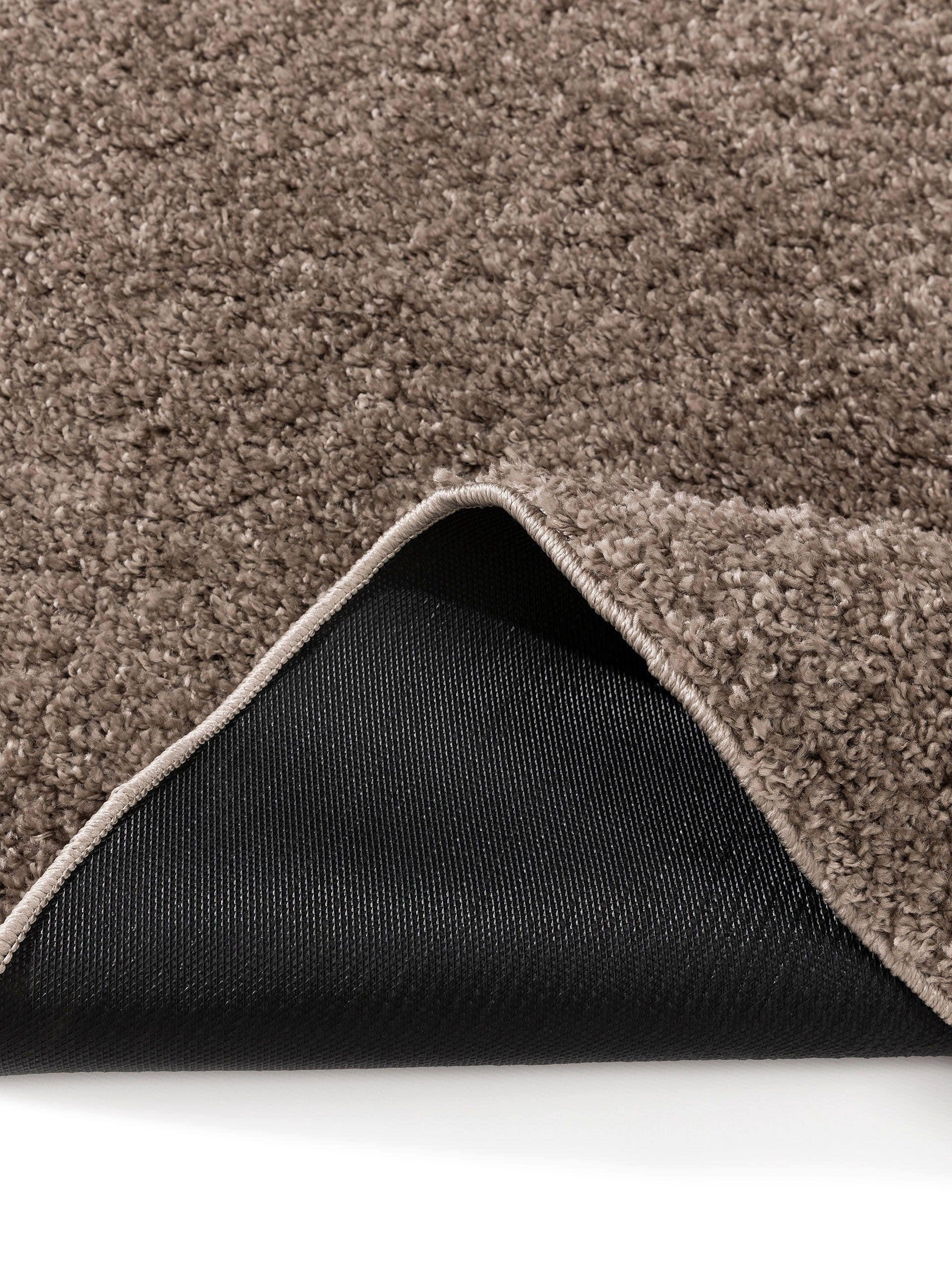 HOCHFLORTEPPICH Soho Taupe ø 250 cm rund - Taupe, Kunststoff (250/250cm) - benuta