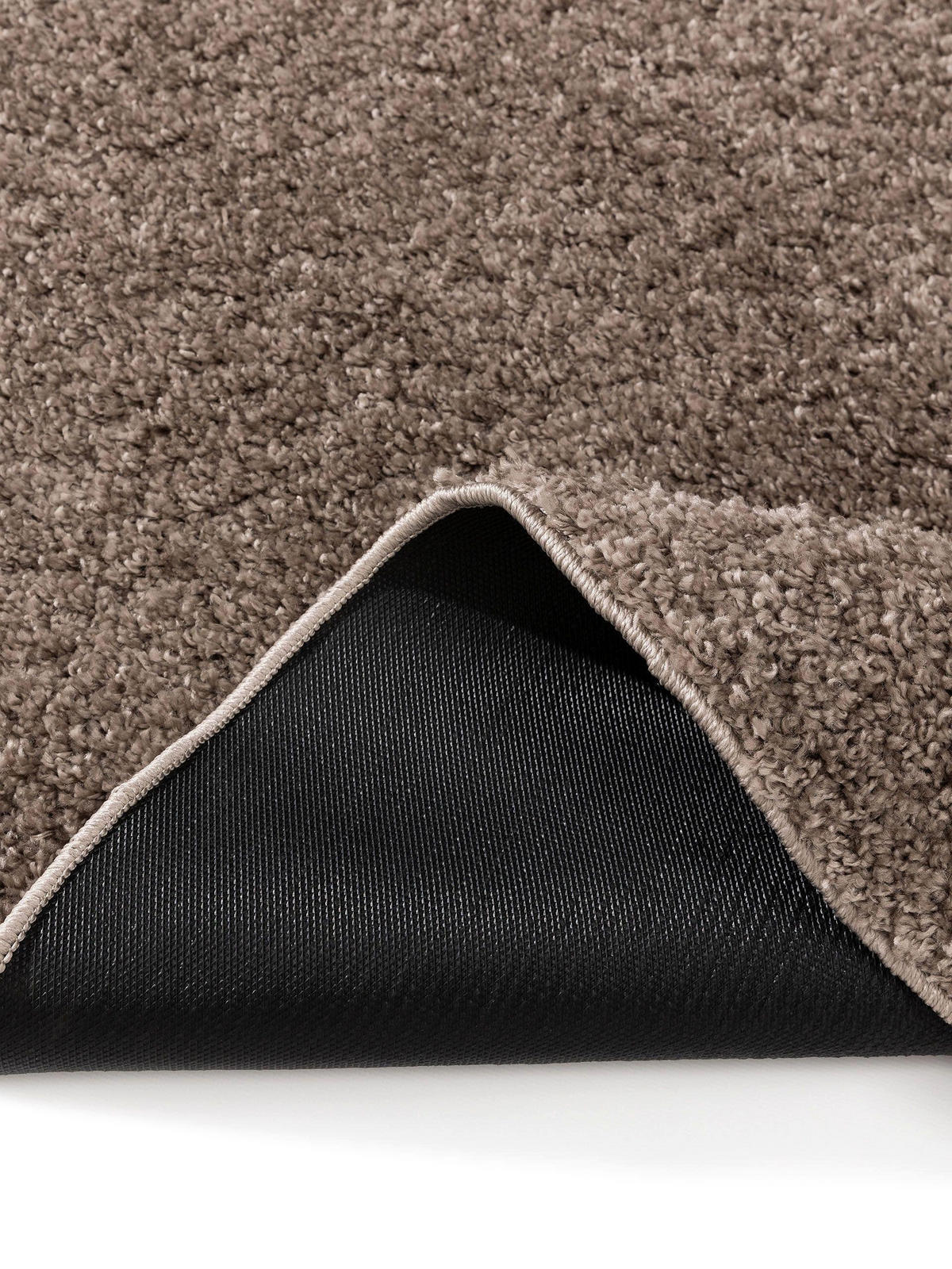 HOCHFLORTEPPICH Soho Taupe ø 200 cm rund - Taupe, Kunststoff (200/200cm) - benuta