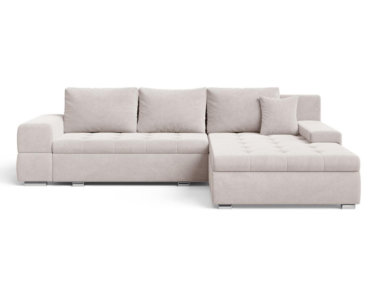 ECKSOFA Sonia Beige - Beige/Silberfarben, Holz/Textil (310/210cm) - Graingold