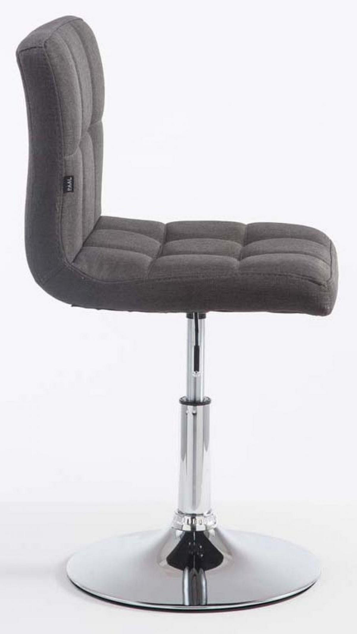 DREHSTUHL 2er Set Stoff dunkelgrau - Chromfarben/Dunkelgrau, Textil/Metall (44/74/49cm) - CLP