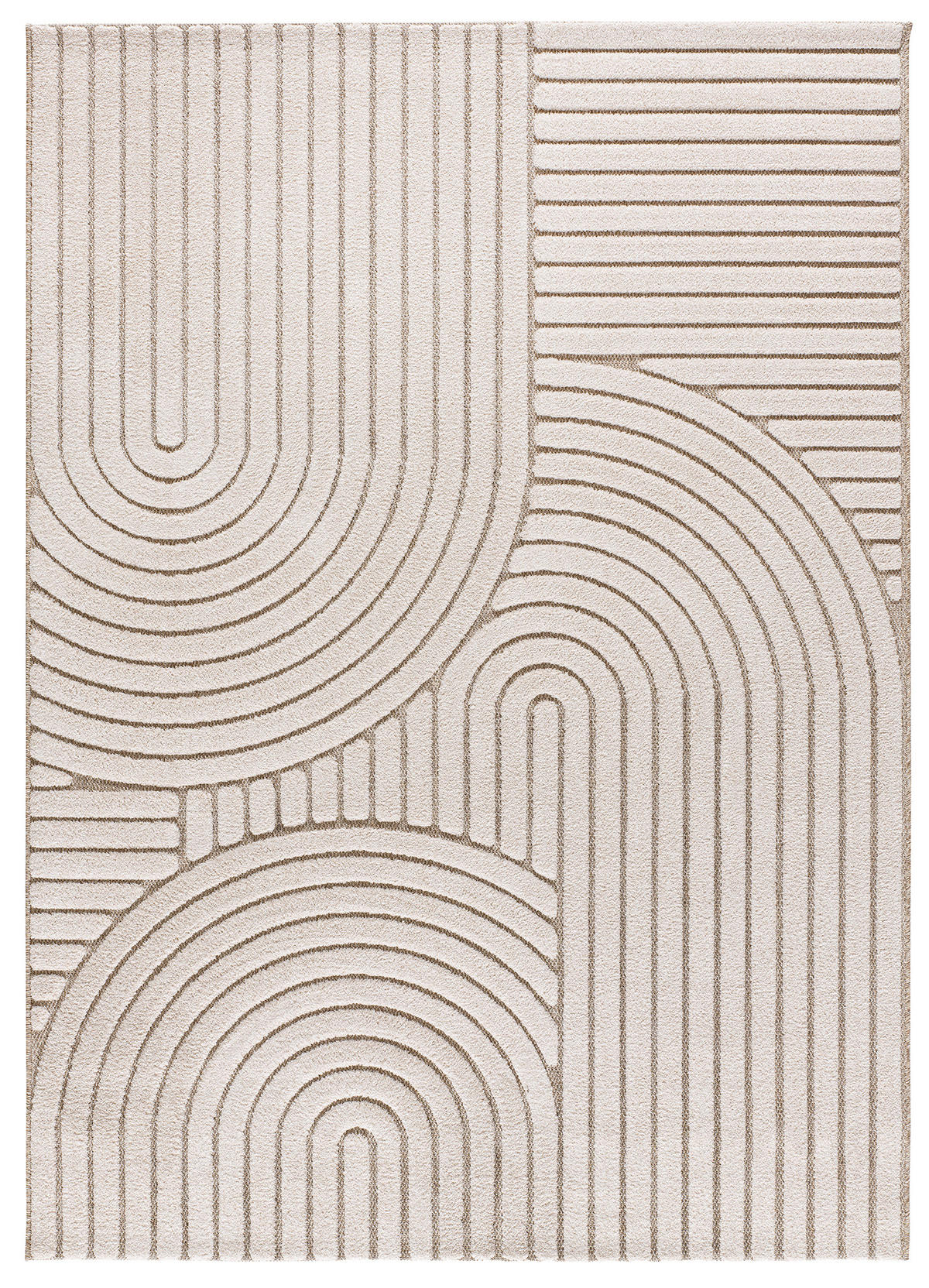 WEBTEPPICH im skandinavischen Stil Weiß Diena 80/150 cm - Weiß, Naturmaterialien/Textil (80/150cm) - Atticgo