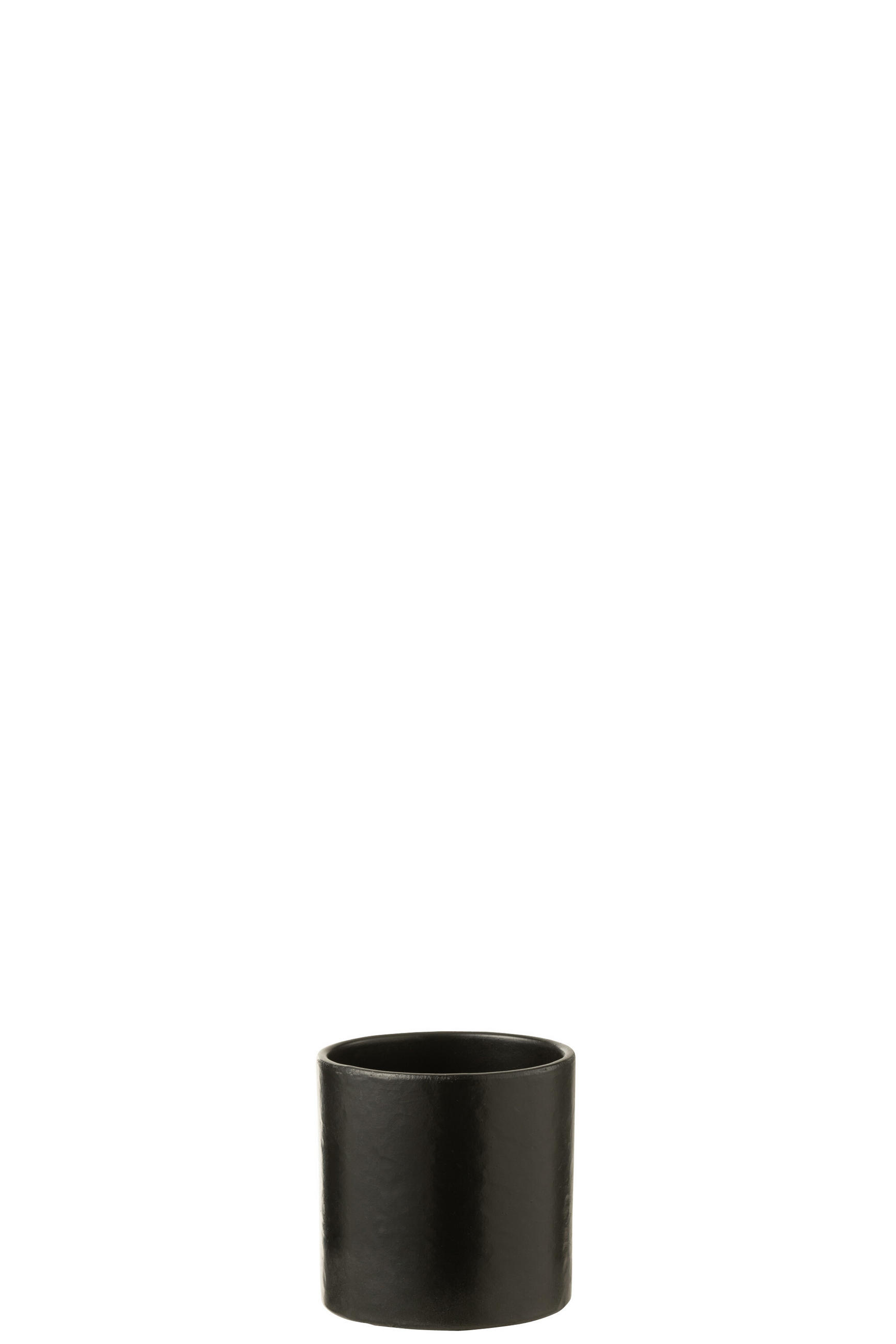 BLUMENTOPF ZYLINDER - Töpferei - Schwarz - 2er set - Ø 14 cm - Schwarz, Keramik (14/14cm) - J-Line