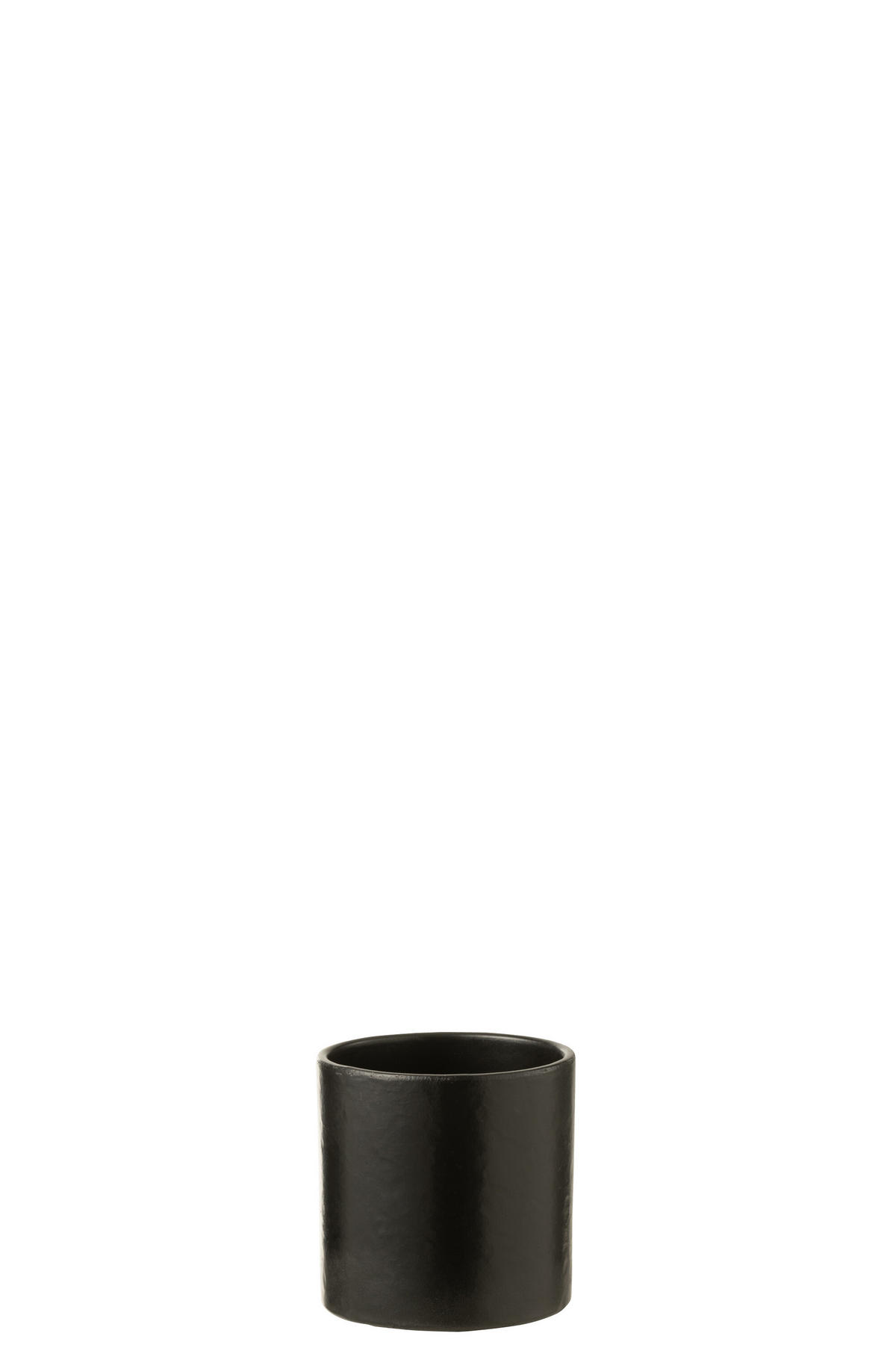BLUMENTOPF ZYLINDER - Töpferei - Schwarz - 2er set - Ø 14 cm - Schwarz, Keramik (14/14cm) - J-Line