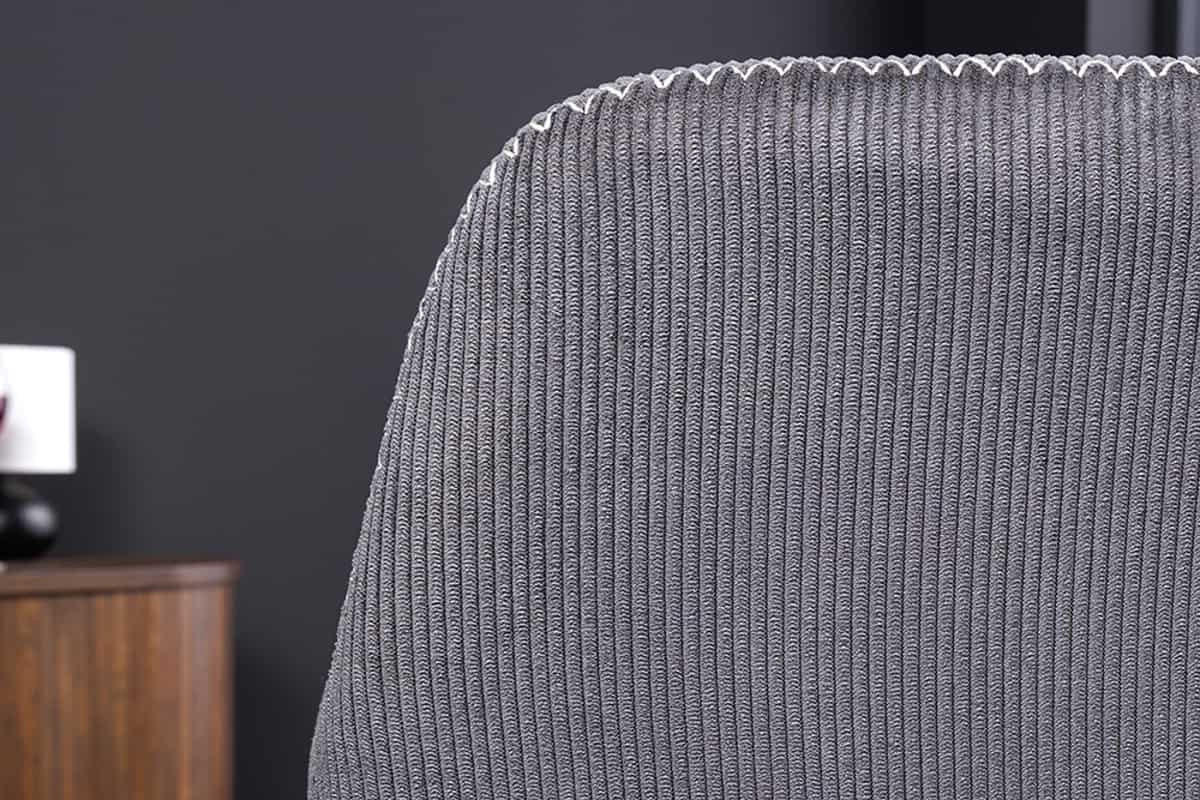 STUHL MUSTANG Cord Grau 80 cm - Schwarz/Grau, Textil/Metall (56/77/56cm) - riess-ambiente