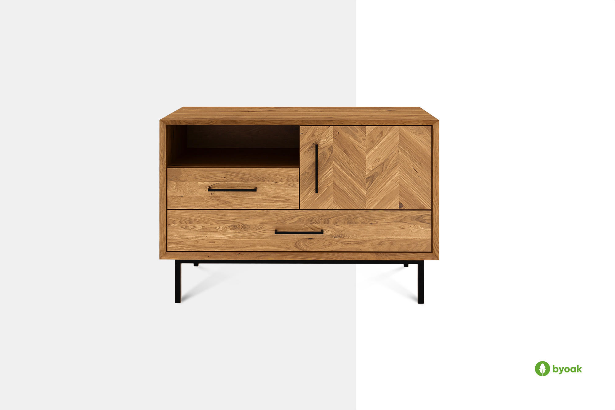 KOMMODE LEON Kernbuche - Kernbuche, Holz (97/65/45cm) - byoak