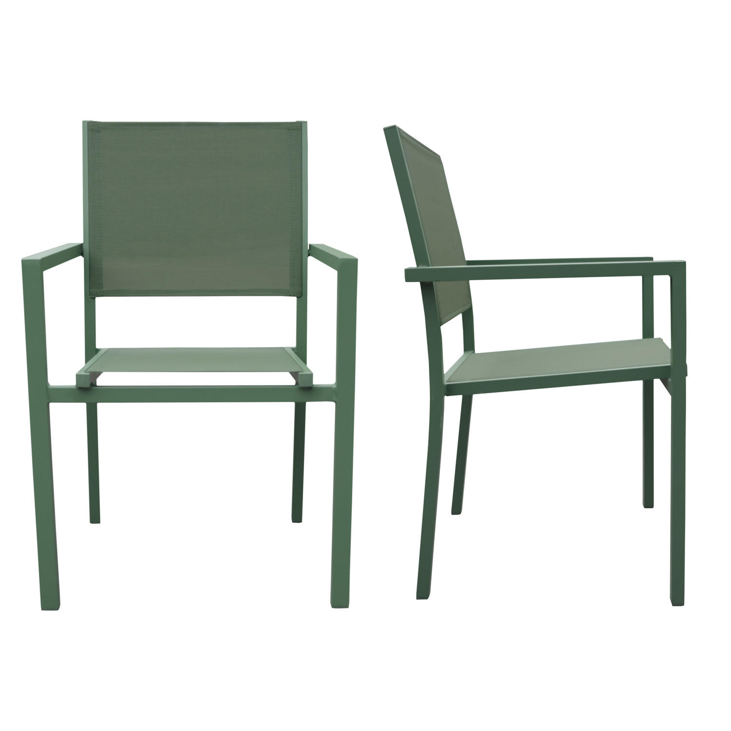 GARTENSTÜHLE Salbeigrün 6er-Set - Grün, Kunststoff (57/89.5/56.5cm) - Happy Garden