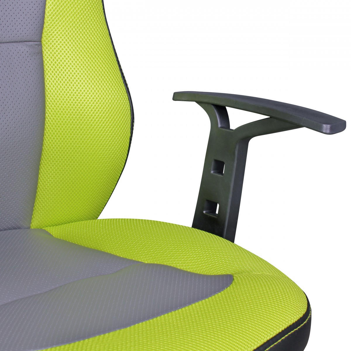 KINDERDREHSTUHL Racing Ergonomisch Höhenverstellbar FAST, Grün 60x60x112 cm - Schwarz/Grün, Kunststoff/Textil (60/112/60cm) - KADIMA DESIGN