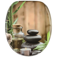 WC-SITZ mit Absenkautomatik Spa - Braun, Holzwerkstoff (38/6/47cm) - Sanilo