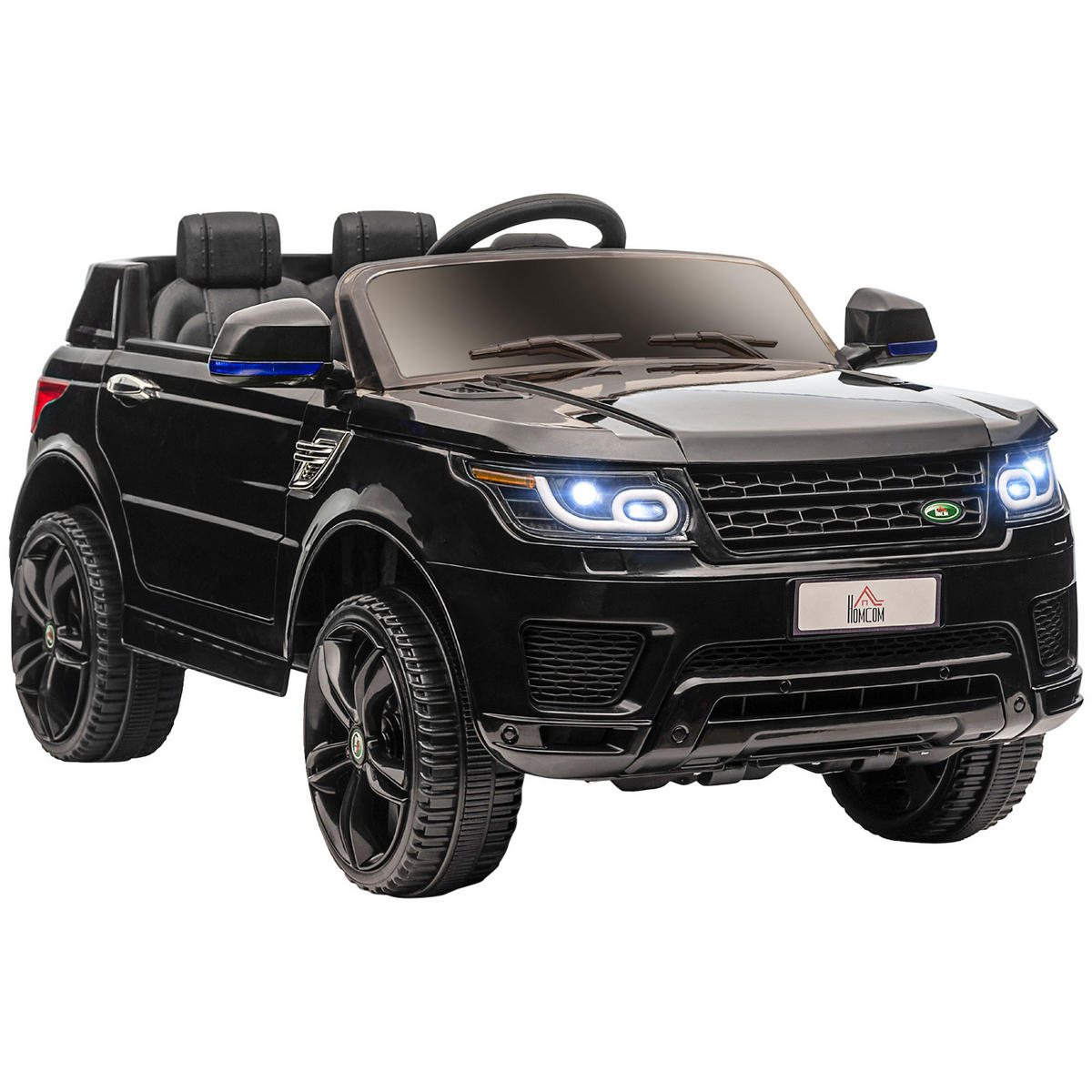 KINDER ELEKTROAUTO, Schwarz, Kunststoff+ Eisen - Schwarz, Metall (110/68/52cm) - HOMCOM